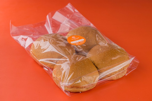 BROWN BURGER ROLL X4